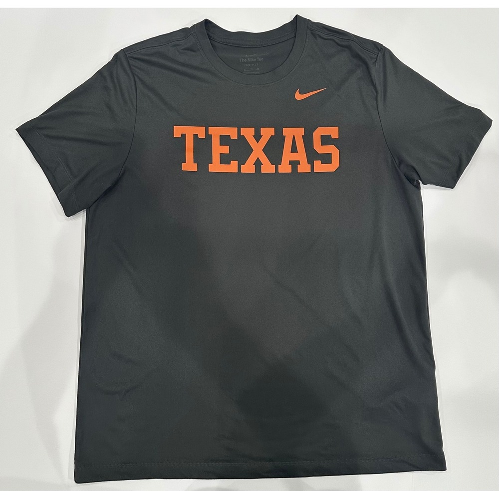 Nike Texas Longhorns Dri-FIT T-Shirt Mens XL Gray Short Sleeve Performance Tee - Picture 1 of 8
